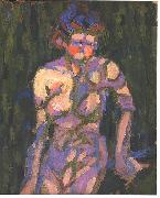 Ernst Ludwig Kirchner Female nude with shadow of a twig oil painting reproduction